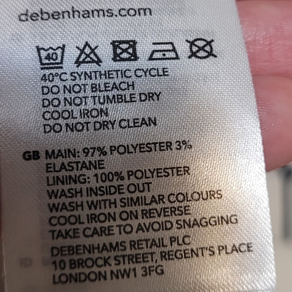 💛2 for $20💛 Bundle and save Cream Mini Dress with Black Leaf Pattern - Picture 6 of 7